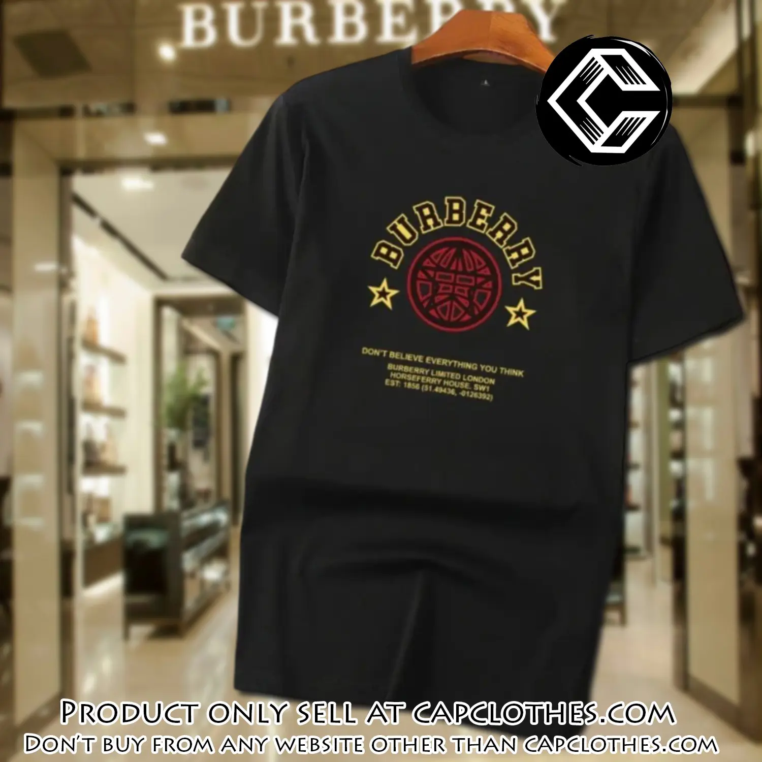 Burberry new black luxury brand unisex tshirt outfit for men women cc5623387